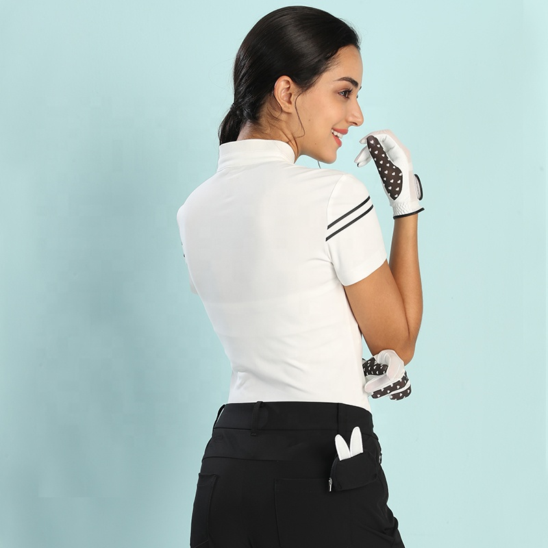 Custom Logo Available Performance Golf Clothing Work Wear Polo Shirt for Women