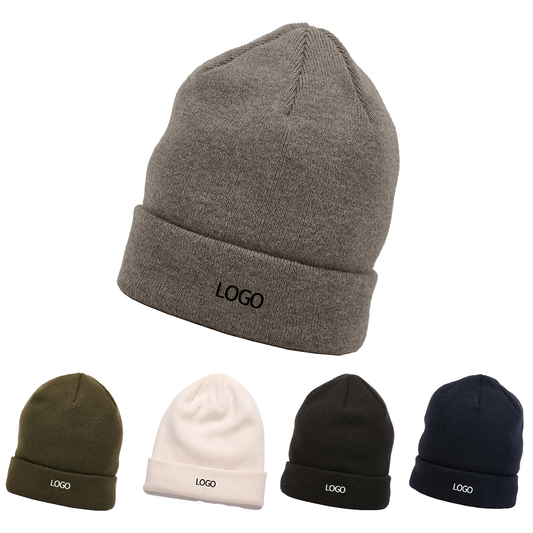High-quality winter hats. With an independent label design, the knitted winter hats are adjustable