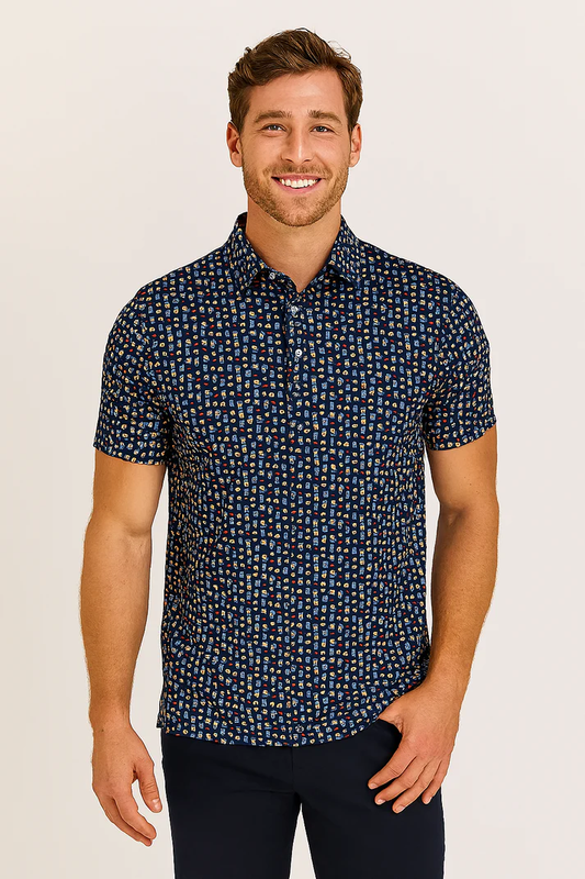 Gourmet Antimicrobial Polo Shirt for Men - Quick Dry Slim Fit Design