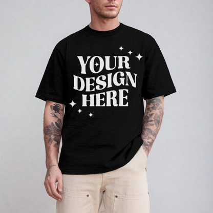 Summer Mens Clothing Breathable Fashion Black Unisex T Shirt Custom Logo Cotton Quick Dry Gym Tee Shirts with logo Customize