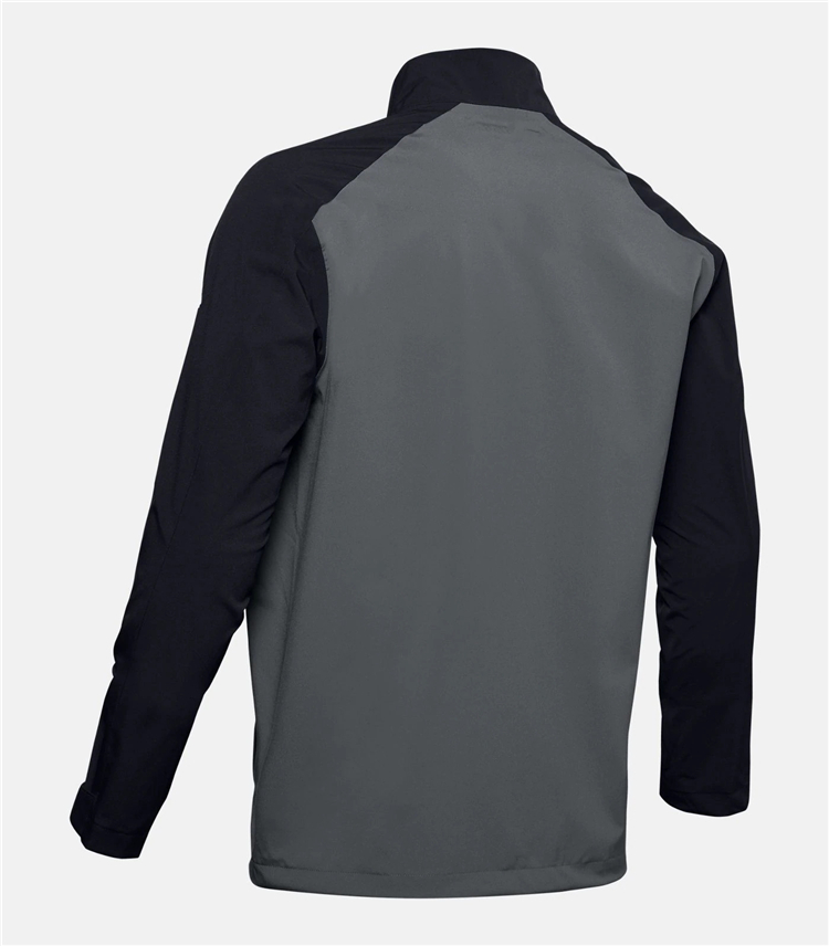 Custom Men Contrast Color Design Waterproof Raglan Sleeve Golf Rain Jacket Coat
