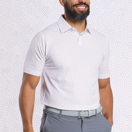 Oem logo Men's Summer Casual Pattern Print Oversized High Quality Moisture Wicking Elastic Floral Jersey Golf Polo Shirt for Men