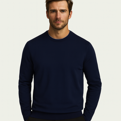 Designer Custom Logo Long Sleeve Crew Neck Breathable Fashionable Clothing Men's Winter Knitted Sweater