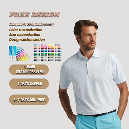 Dry Fit Polyester Sublimation Sports Golf t Shirt Clothing Manufacturers Custom Polyester Golf Polo Shirts