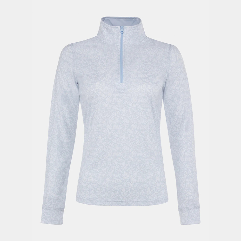 Custom High Quality Long Sleeve Top Quick Dry Suitable Milk Silk Sublimation Golf Quarter Zipper Sweatshirt Women Pullover