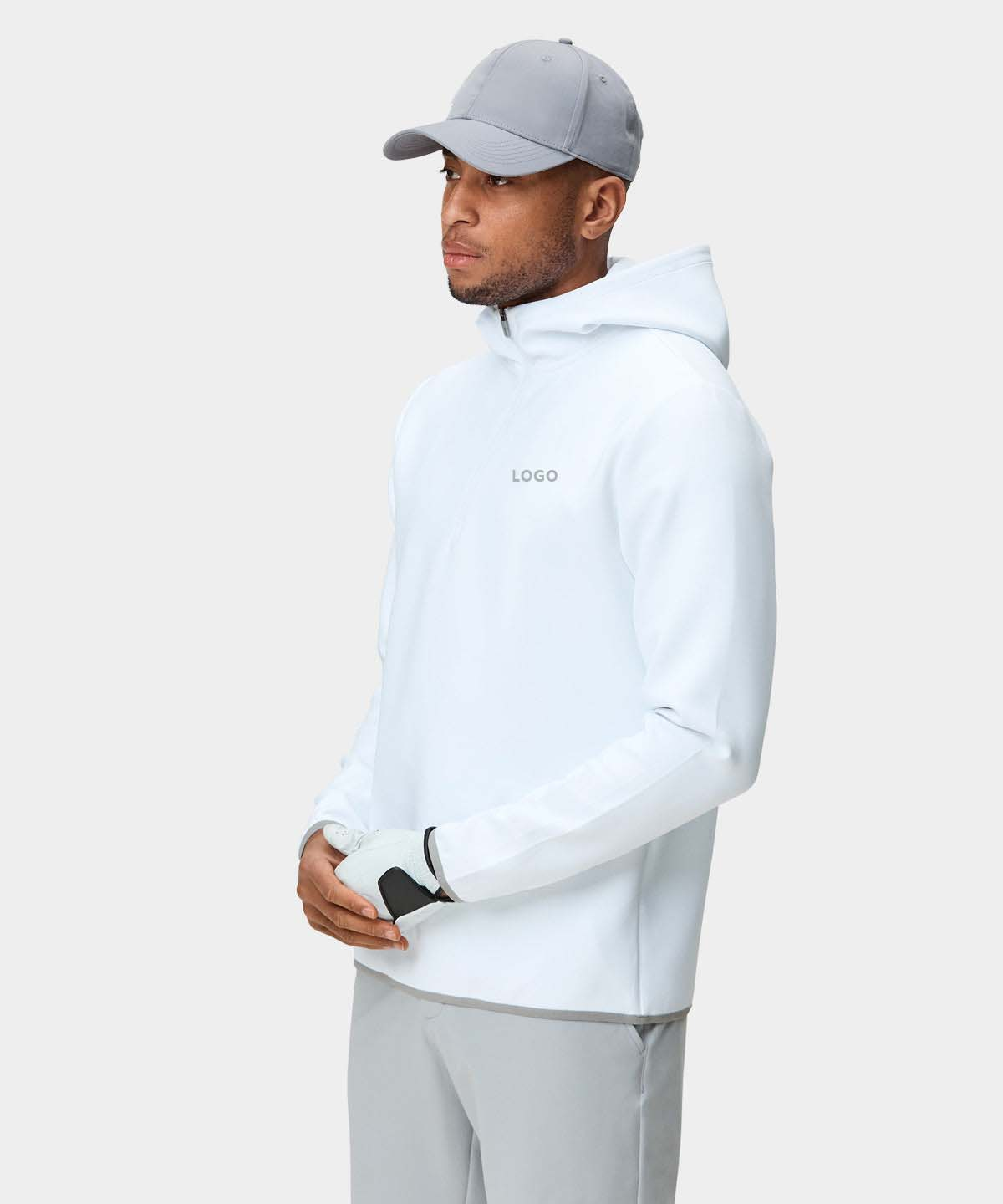 Custom logo Polyester Fleece Sport Golf Wear Long Sleeve Sweatshirt 1/4 Quarter Zip Pullover Hoodie