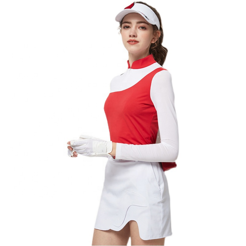 Custom Embroidered logo Design Color Matching Stand Collar Sport Quarter Zip Pullover Golf Sweatshirt