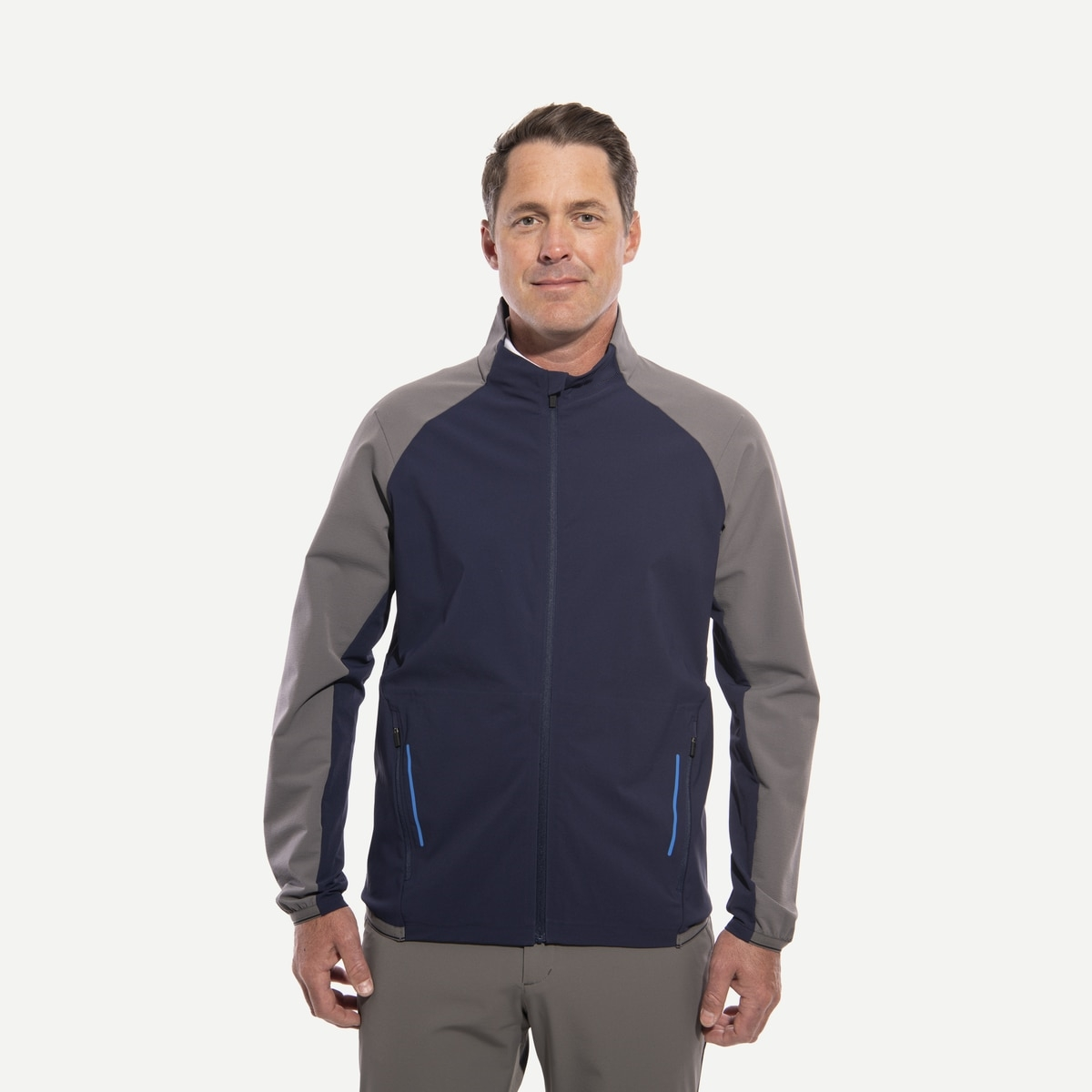 Custom High Quality Windproof Oversized Jersey Performance Sport Boys Custom logo Polyester Jacket Blank Zipper Golf Jacket Men