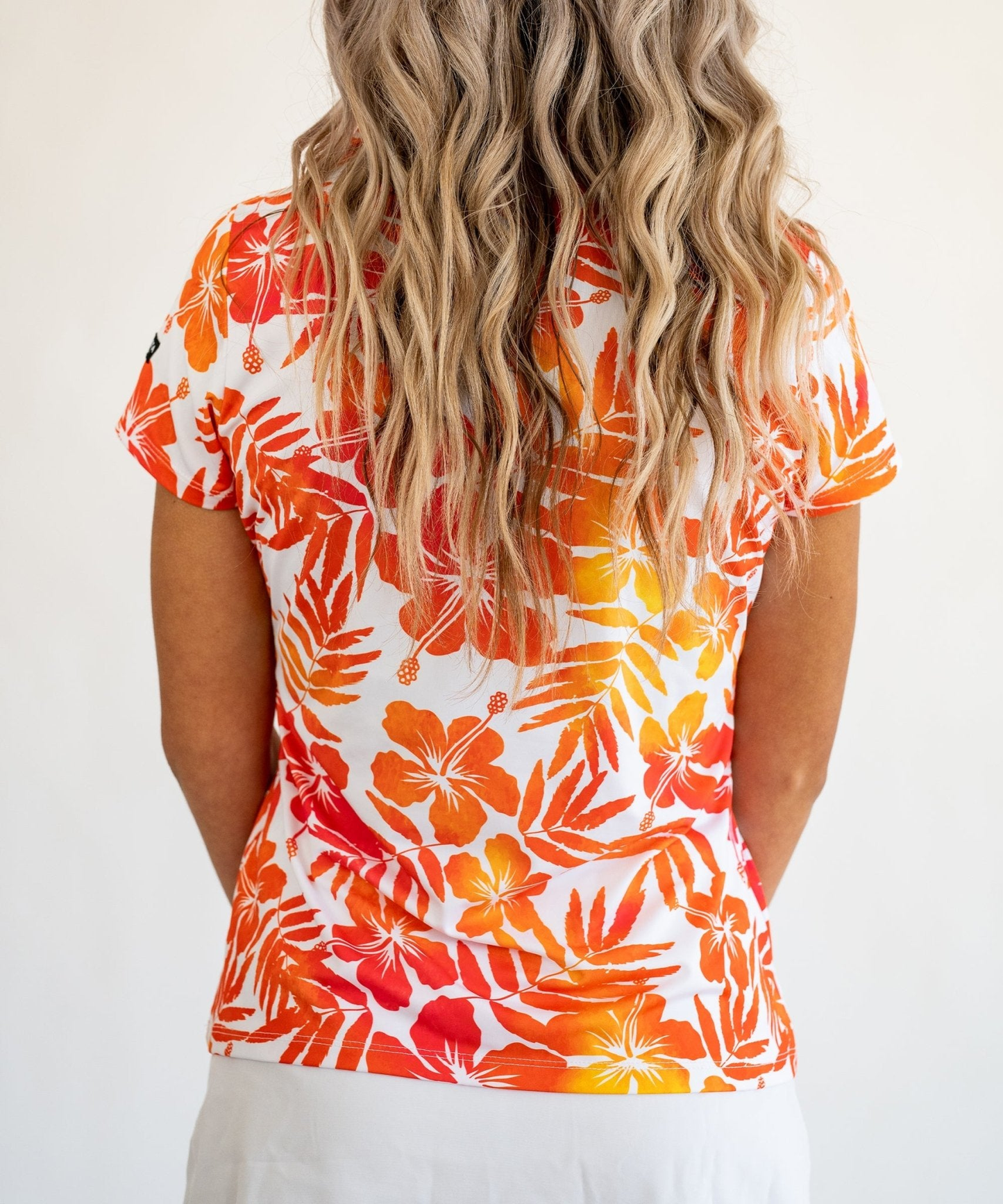 Summer Breathable Fashion Floral Print Slim Sports Golf Polo Drift Shirts Custom Women