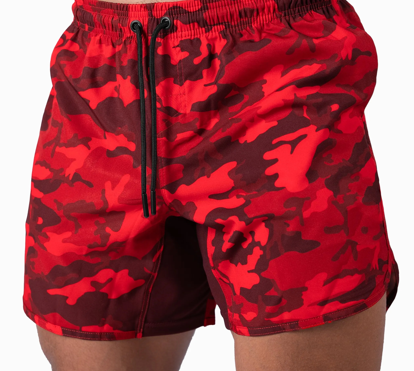 Manufacturers of customized high-quality outdoor elastic-waist fitness jogging digital printed camouflage gym men's mesh shorts