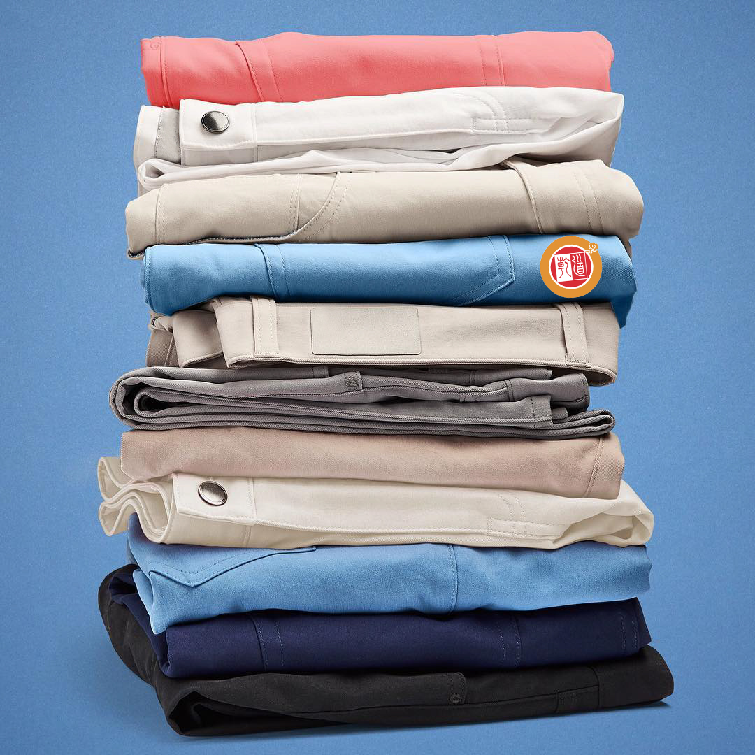 Custom-made solid-color men's high-quality slim-fit long pants, men's tapered twill cloth pants, casual golf pants