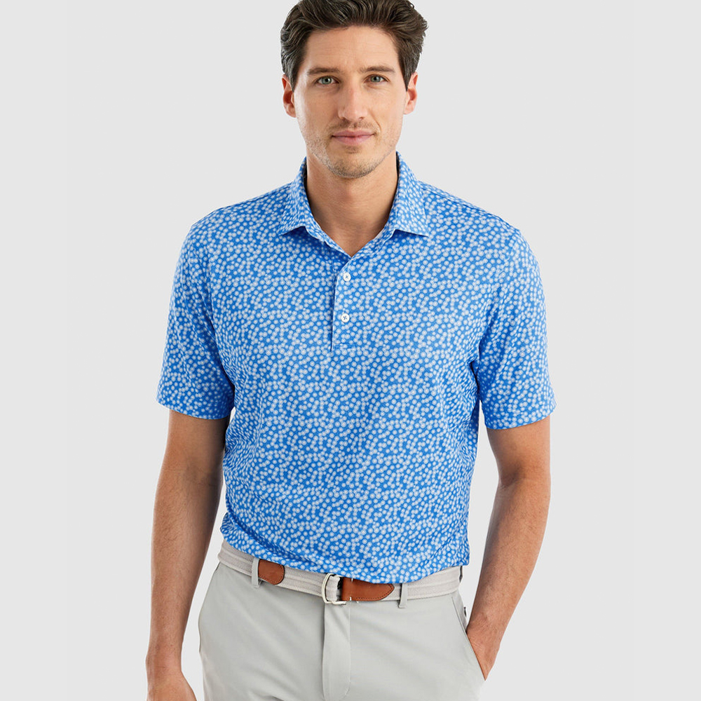 Luxury Embroidery Logo 100% Polyester Mens for Polo 4 Way Stretch Quick Dry Regular Fit Custom Logo Golf Shirt with Printed