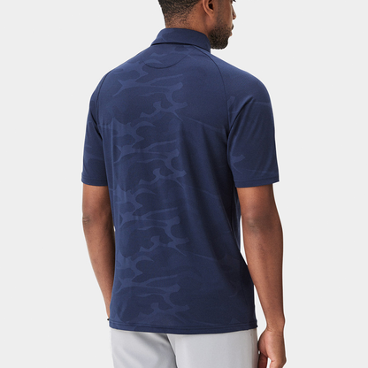 Custom Logo Pattern Printing Knitted Fabric XL Size Camo Golf Polo Shirts