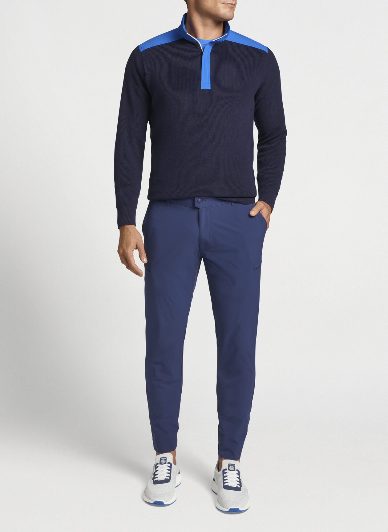 OEM Custom Blank Golf Men Pullover Polyester Cotton Quarter Zip Sweatshirt Oversized 1/4 Zip Sweatshirt