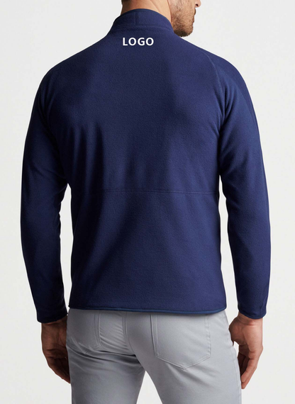 OEM Custom Logo 1/4 Quarter Zip Neck Fleece Pullover Knit Golf Sweater for Men
