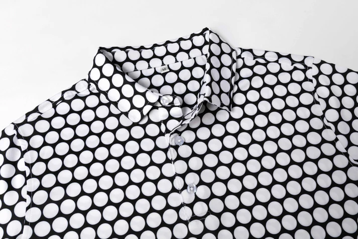 Polka Dot Antimicrobial Polo Shirt - Quick Dry Slim Fit for Ultimate Comfort