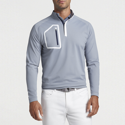 Custom Long Sleeve Plain Men Golf Quarter 1/4 Zip Fleece Gym Pullover Jacket Hoodie Sweatshirt