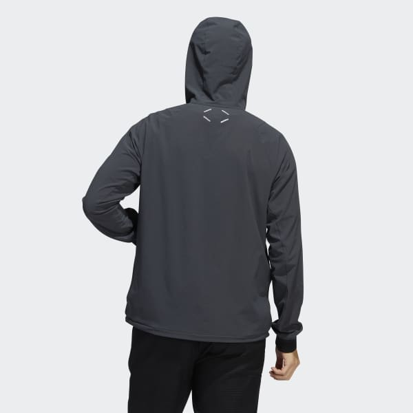 Customized Men's Plain Grey Woven Pullover Hoodies Fashion Pocket Half Zip Neck Waterproof Autumn Season Digital Printing Solid