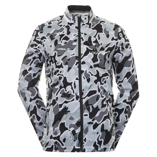 High Quality Sport Nylon Recycled Oversized Camo Golf Clothing Retro Windproof Waterproof Outdoor Windbreaker Jacket Men's