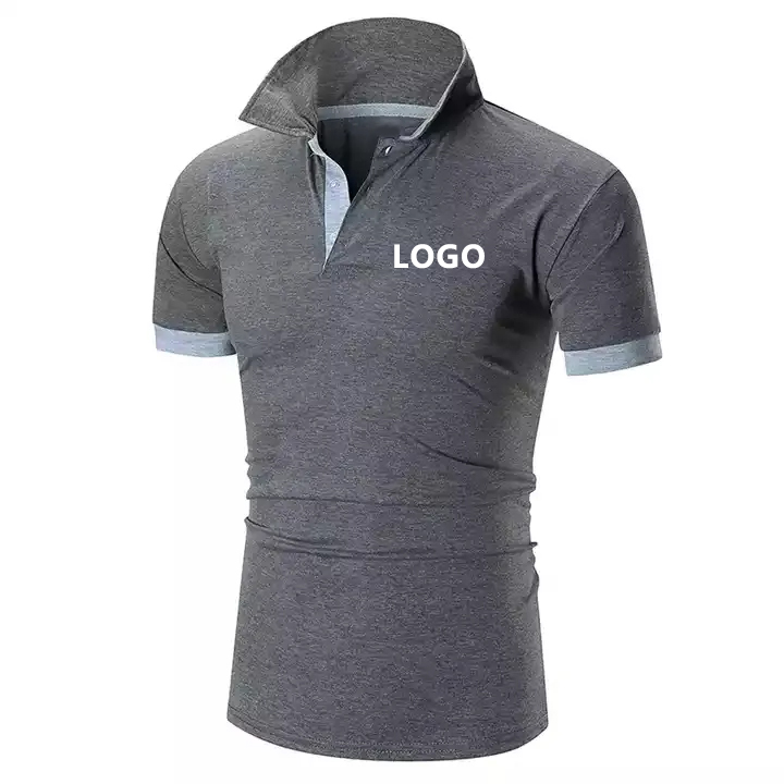 Polyester Cotton Dryfit Short Sleeve Polo T Shirt Custom Logo Embroidery Plain Golf Polo Shirts for Men