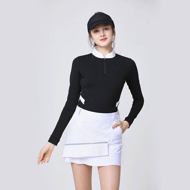 Custom Design Women New Autumn Golf Clothing Set Clothes Blade Collar Polo Golf Shirt for Woman