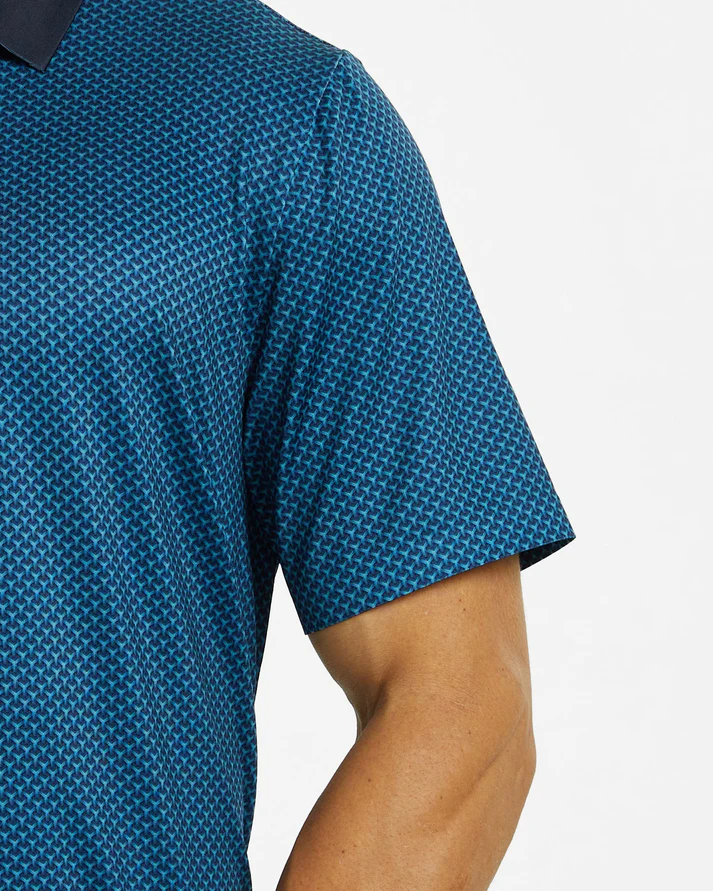 Men's Luxury Golf Polo Shirt - Stylish Dark Blue Lightweight Design