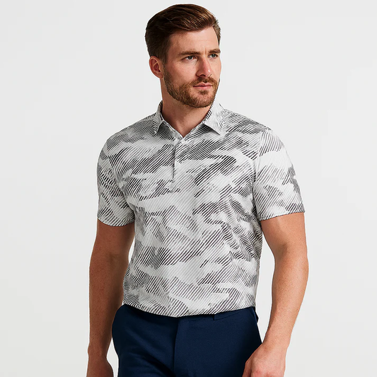 Striped Quick Dry Polo Shirt - Antimicrobial Slim Fit for Ultimate Comfort