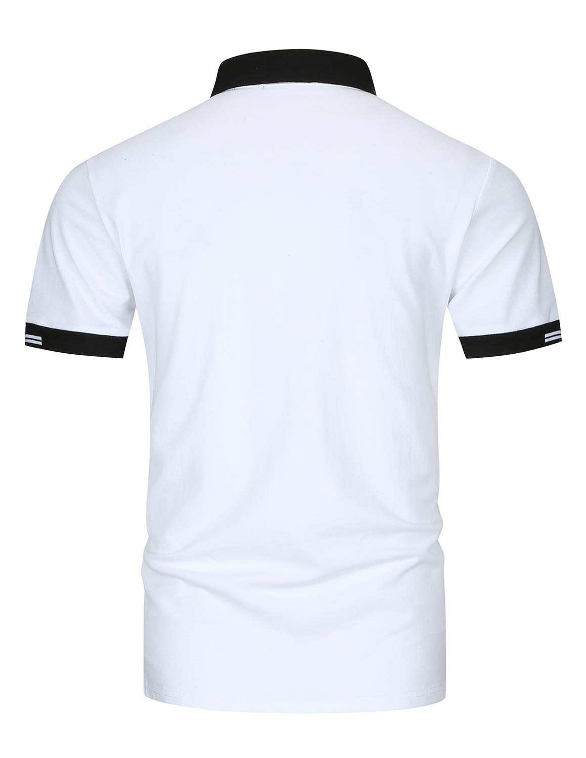 Custom Logo Men's Golf Polo Shirt With Button Down Feature Breathable Solid Pattern Short Sleeve Casual Style in Contrast Colors