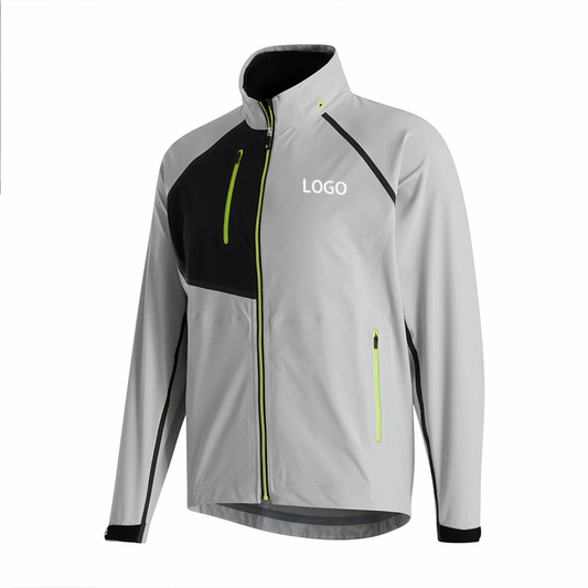 Custom Logo Full Zip Hybrid Sport Training Golf Jacket Coat Lightweight Waterproof Men's Windbreaker with Front Logo Position