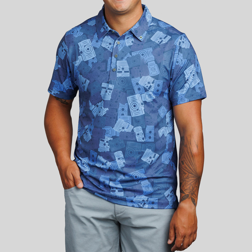 OEM Customized Logo for Polo Shirt High Quality 92% Polyester 8% Spandex Jersey Print Golf Clothes in US Sizes