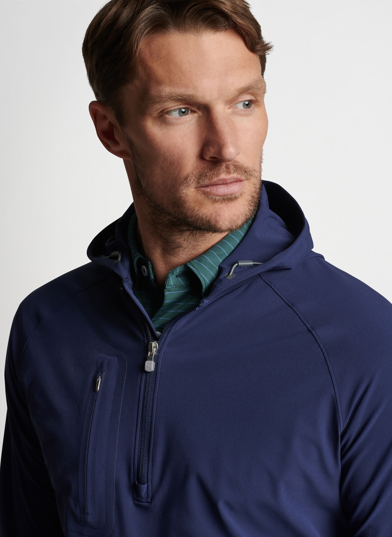 Custom Logo High Quality Luxury Plain 1/4 Quarter Zip Collar Golf Hoodie Pullover Oversized Men's Sweatshirt