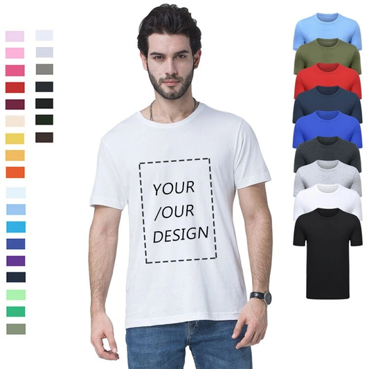 Custom Sublimation Embroidery Blank 100% Cotton Unisex Tshirts Round Neck Men T Shirt High Quality Short Sleeve T-shirt for Men