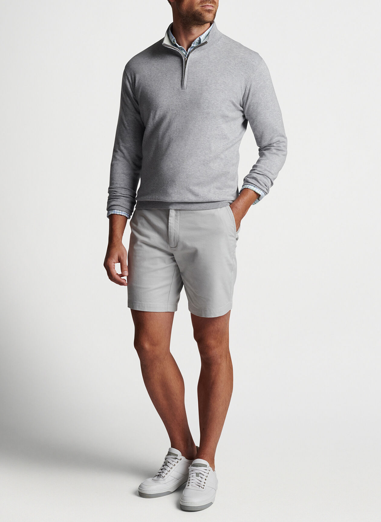Custom Logo Men's Long Sleeve Pullover Golf for Polo 100% Solid Cotton Winter Sweater with Anti-Shrink & Breathable Features