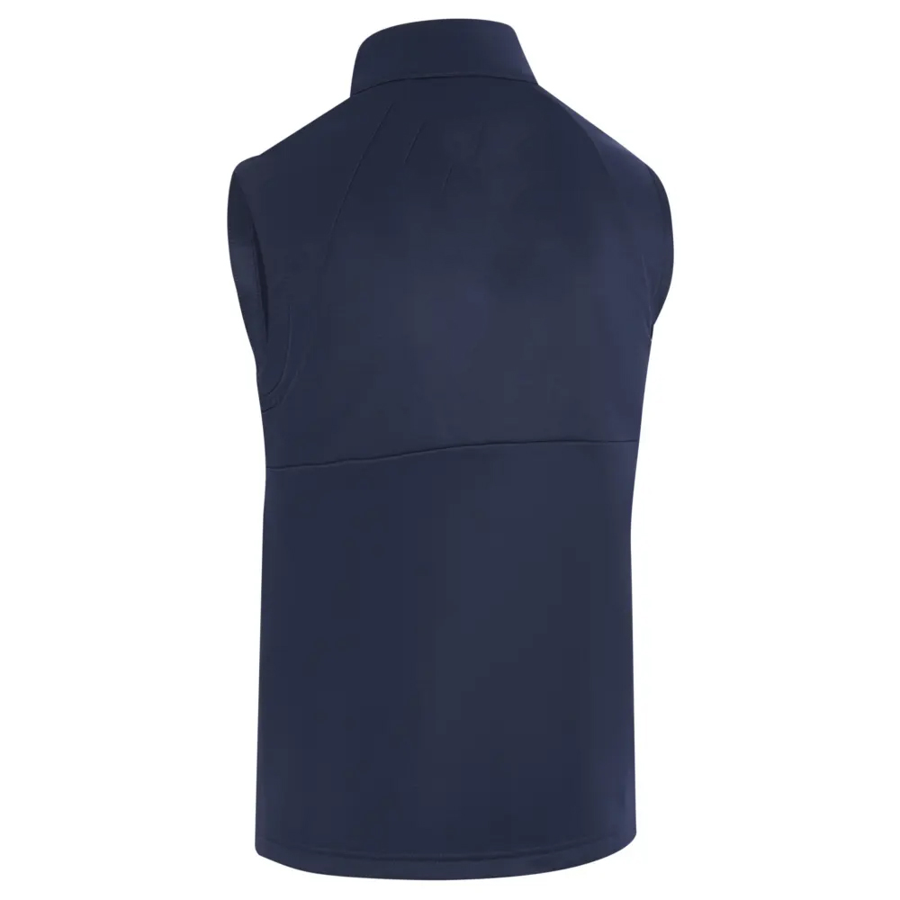 ODM customized men's polyester full-zip golf vests, high-quality breathable wool jackets, suitable for casual and outdoor use