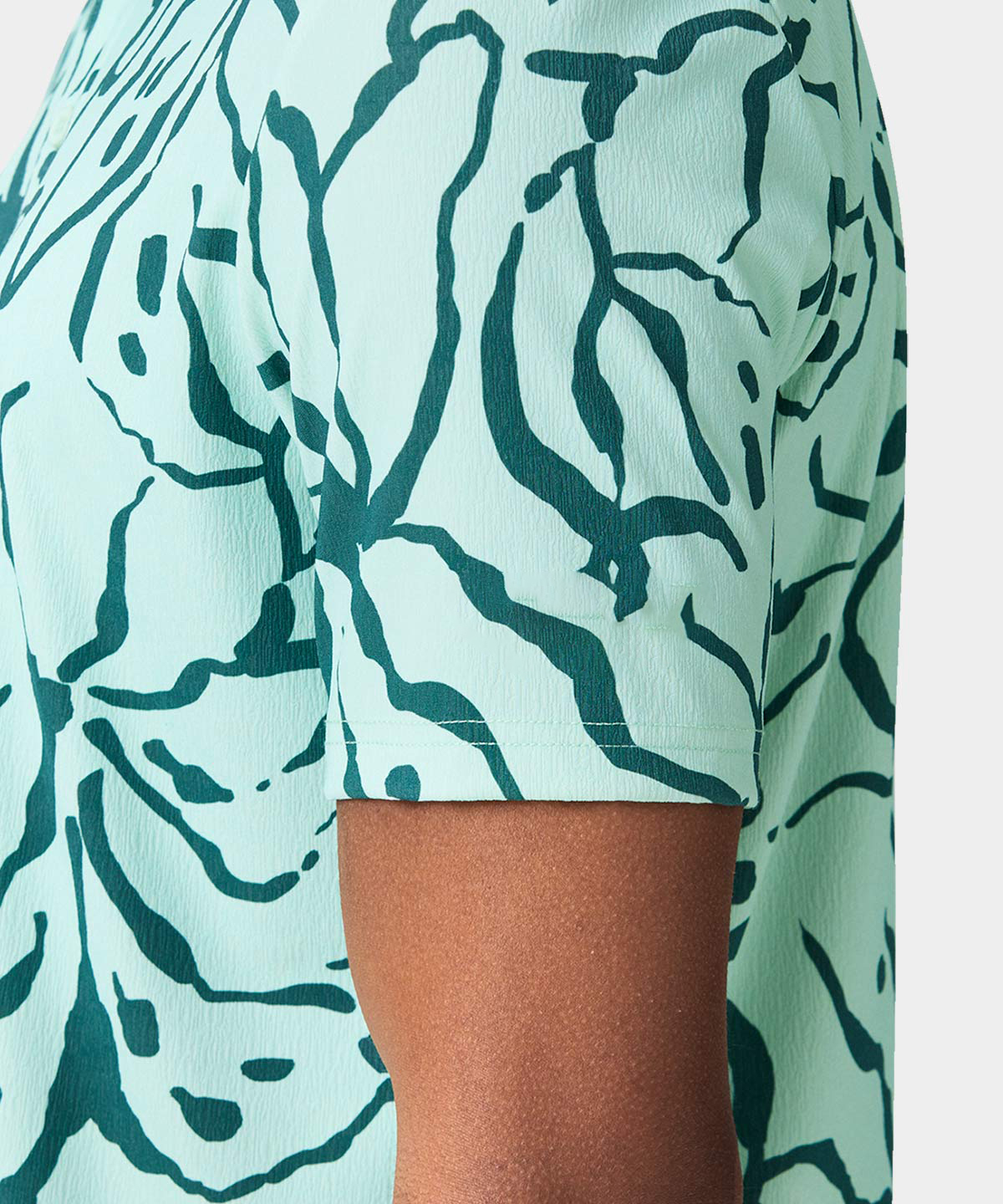 High Quality Men's Casual Loose T-Shirt Custom Logo Athletic Spandex Polyester Mint Floral Golf for Polo Short Sleeved