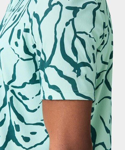 High Quality Men's Casual Loose T-Shirt Custom Logo Athletic Spandex Polyester Mint Floral Golf for Polo Short Sleeved