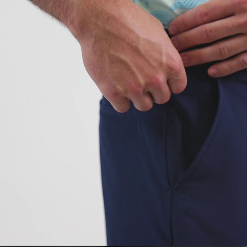 Men's customized logo outdoor soft shorts made of polyester and spandex, which are quick-drying, breathable and suitable for sports and golf, with blank designs