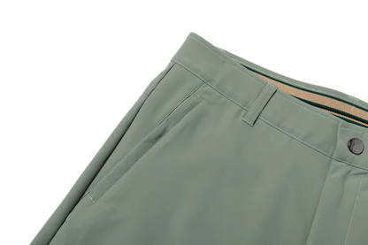 Light Green Shorts with Contrast - Colored Waistband