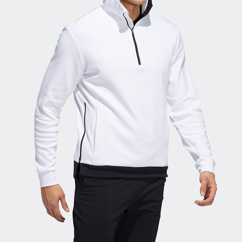 Custom Mens Pullover Light Weight Stretch Moisture Wicking 300 Gsm Sweatshirts Golf Quarter Zip Pullover Hoodies
