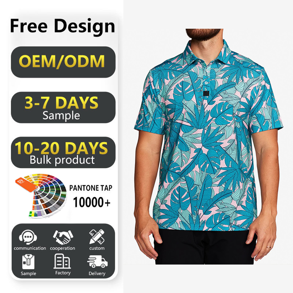 Custom Logo Performance Moisture Wicking Dry Fit Golf Apparel Washed Letter Printed Plus Size Men's Polo Shirt