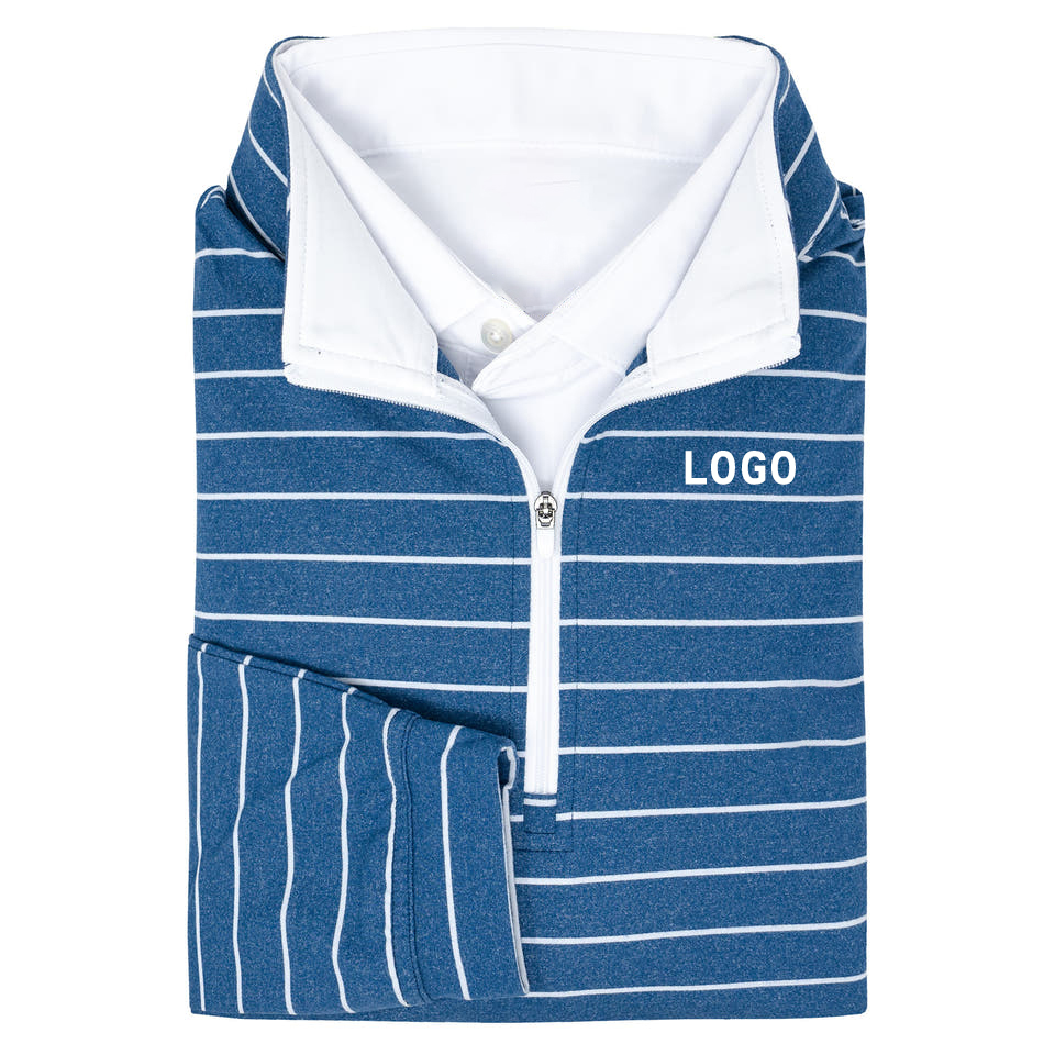 Custom logo Quick Dry Anti-wrinkle Sport Athletic Long Sleeve Polyester Jumper 1/4 Zip Golf Pullover Sweatshirt
