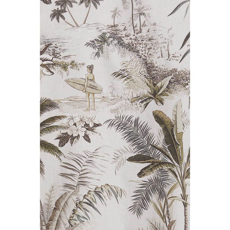 Custom Printed Floral Mens Matching Two Piece Shirt and Shorts Set Hawaiian Beach Boxy Fit Cropped Button up Shirt Men