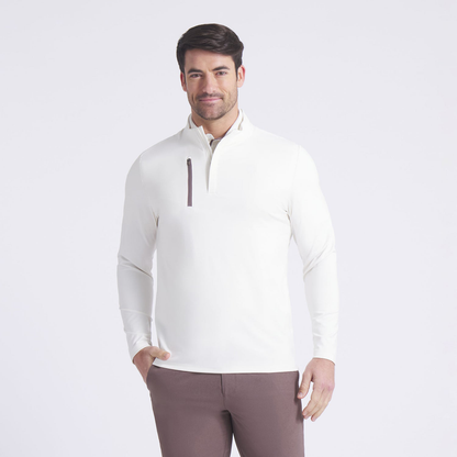 Customizable Spandex Polyester Men Lightweight White Glow 1/4 Zip Pullover Men Golf Athletic Quarter Zip Gym Sweatshirt