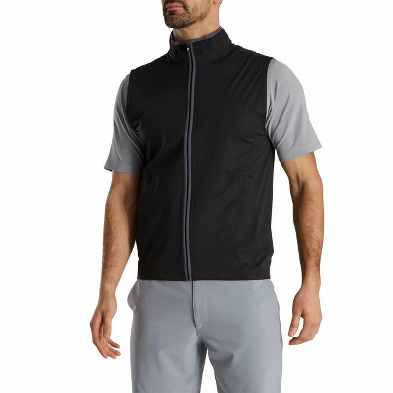 Customized black soft sports waterproof, lightweight and double-sided windproof men's golf vests