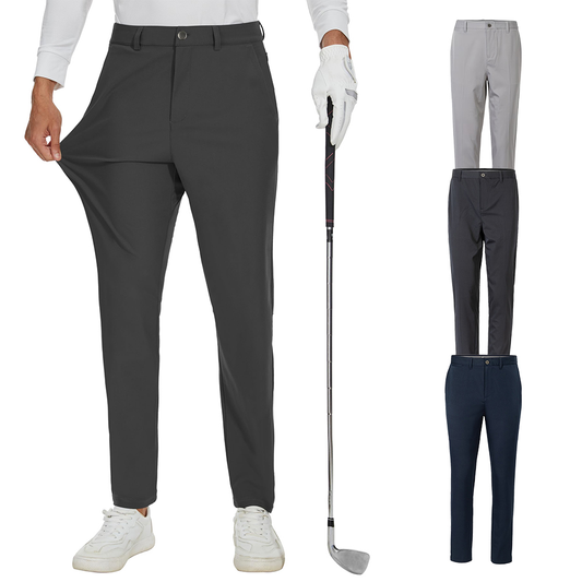 Custom embroidered logo golf quick-drying and breathable men's pants with slight elasticity and body-shaping features, men's golf casual pants