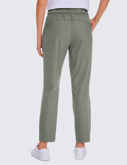 Customized elastic women's jogging pants with pockets, sporty pants that are lightweight, breathable and long, featuring a drawstring