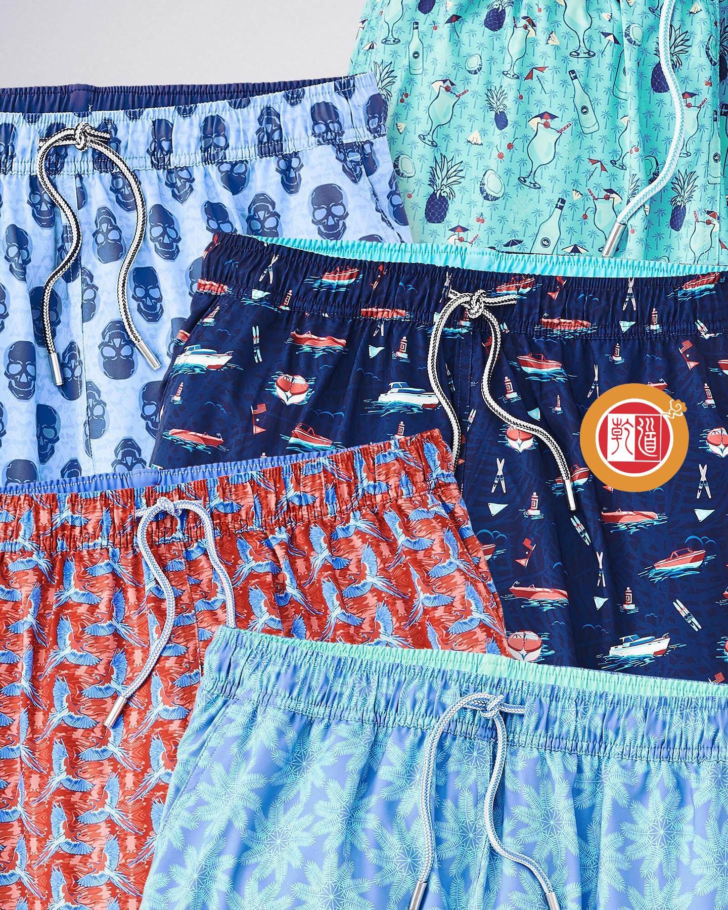 In 2023, OEM customized men's waterproof swimming trunks and beach shorts that were hot-selling