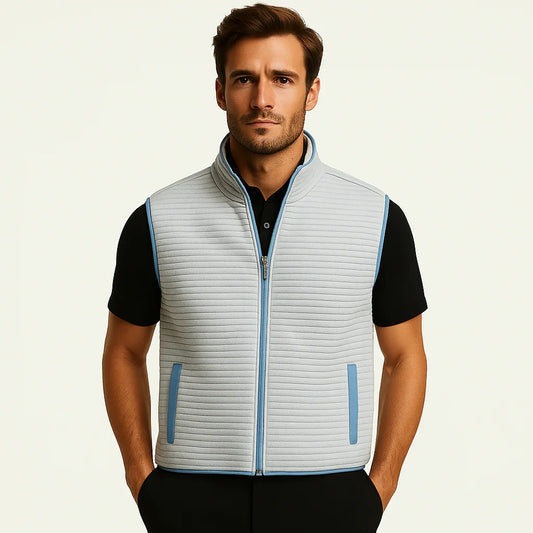 Bulk Custom Customized men's windproof and lightweight golf vests, sleeveless jackets with pockets, soft shells and hiking pockets with Logo Embroidery - Manufacturer Qiandao