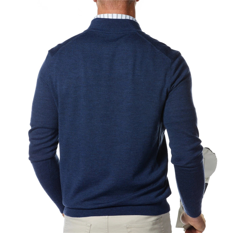 Custom Logo Performance Fabric Men Plain Solid Color Sherpa Fleece Quarter Zip Pullover Golf Sweatshirts