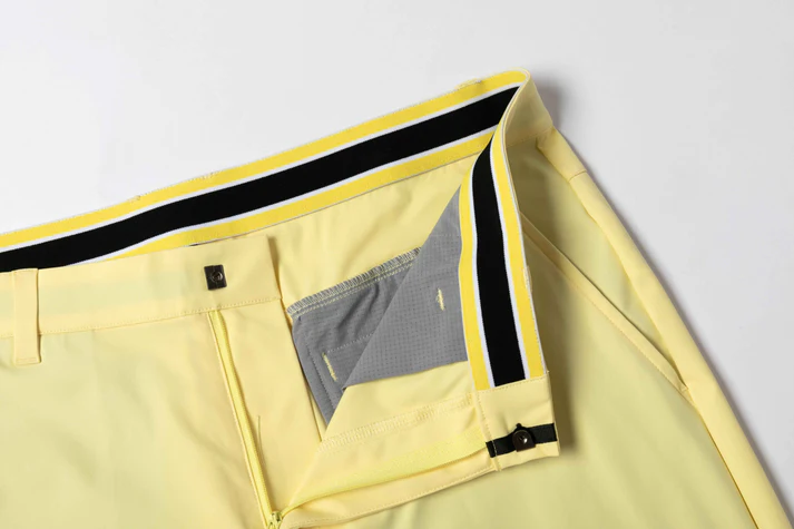 Cream Yellow Wrinkle - Resistant Straight - Leg Casual Pants